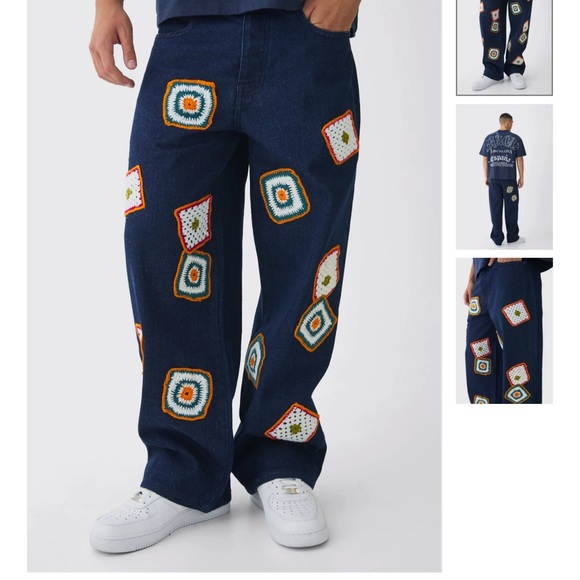 Men’s crochet denim jeans - Picture 3 of 6